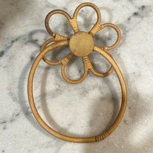 Urban Outfitters Boho Rattan Towel Holder